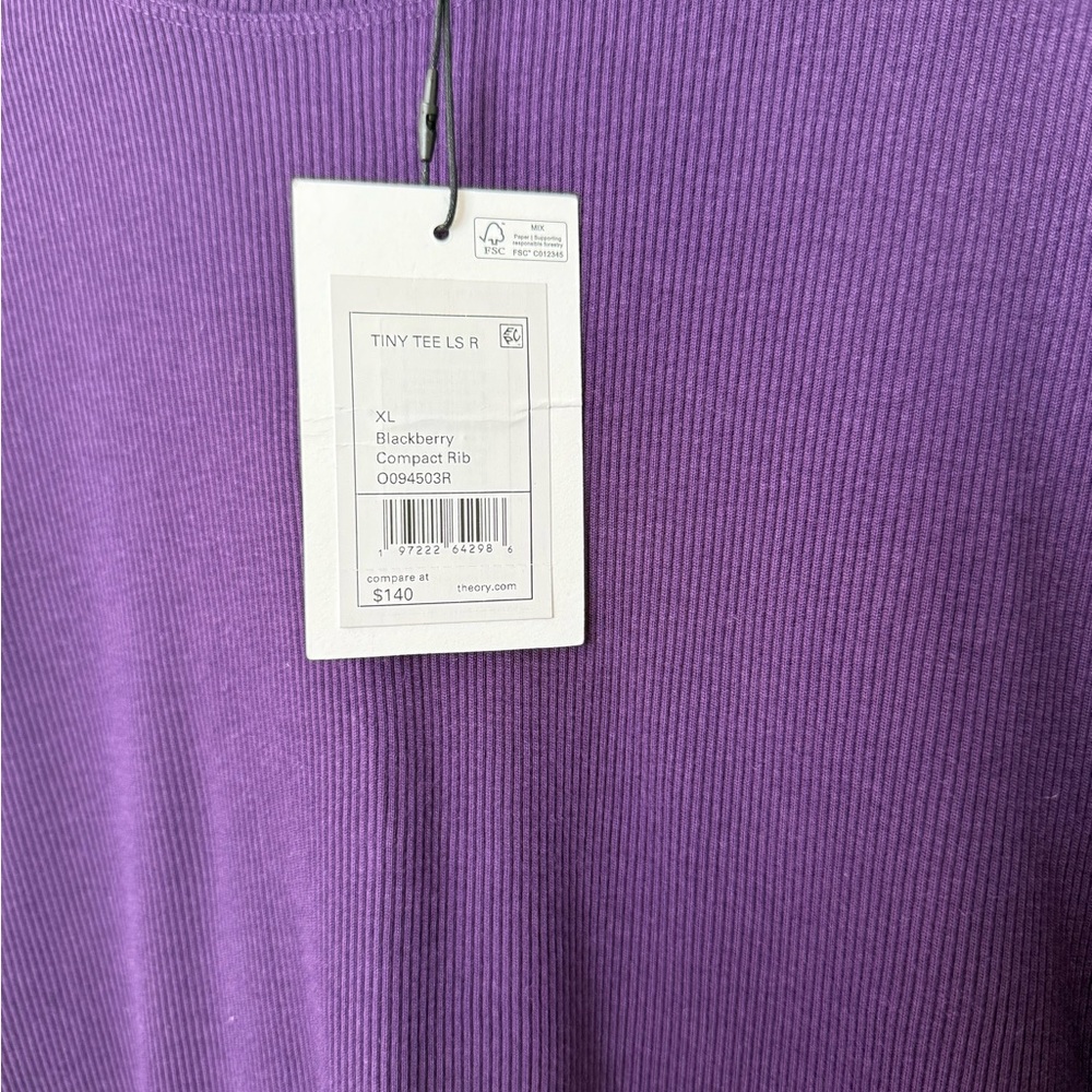 Theory BlackBerry Long Sleeve Top - Picture 2 of 3